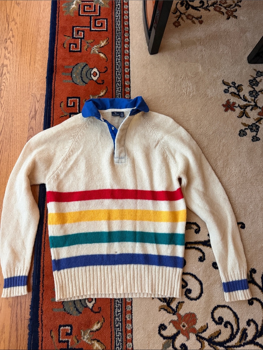 Vintage 100% wool polo sweater